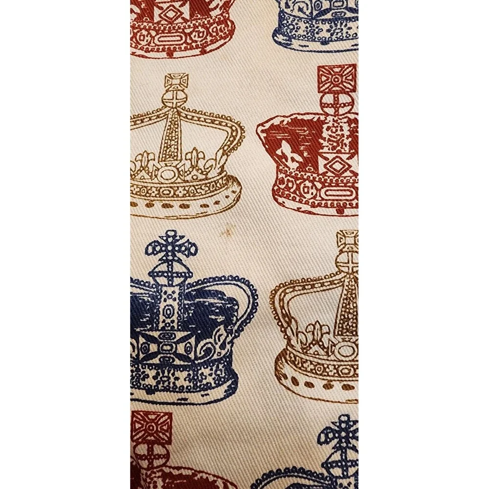 Vintage Crown theme apron red blue gold